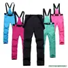 Macacão de Ski para Homens e Mulheres, Calça de Algodão à Prova de Vento e Quente para Uso Externo no Inverno, Suspensórios para Esqui Simples e Duplo, Calça de Neve Removível