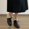 Versão em Couro de Vaca ~ Botas Curtas Retro com Bico Redondo e Forro de Lã, Zíper Frontal de Uso Duplo, Botas de Estilo Britânico, Botas Slim Versáteis com Solado Plano
