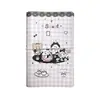 Cuaderno de cuadros blanco y rosa con hebilla metálica y correa portátil, libro de hojas sueltas A6, diario de estudiante, lindo cuaderno de dibujos animados