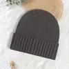Nuevo Estilo Transfronterizo Exterior Otoño/Invierno Cortavientos Cálido Gorro de Punto Logo Personalizado Estilo Clásico Plegable Hace que la Cara Parezca Más Pequeña Gorro de Lana