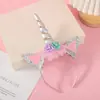 Nueva Diadema de Cabeza de Unicornio de Dibujos Animados Accesorios para el Cabello de Halloween Creativa Divertida Fiesta Diadema para Actuación Infantil Headwear Mayoreo