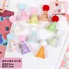 Chapéu de Aniversário de Ursinho Mini Desenho Animado Ins Vintage Plug-in Vermelho da Internet Bola de Pelo Chapéu de Aniversário Cartão Plug-in Infantil