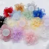 45/90mm Hilo de Seda Flor Accesorios Malla Hilo Borde Quemado Flor Accesorios Flor de Tela Hecho a Mano DIY Accesorios para Tocados
