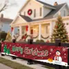 2025 Transfronterizo Nuevo Banner de Navidad Decoración de Atmósfera Festiva Papá Noel Fiesta en el Jardín Bandera Colgante Venta al por Mayor