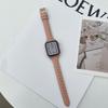 Adequado para Apple Watch Iwatch11 Pulseira em Forma de T para Cintura Pequena Se Padrão de Grãos Suaves Pulseira Fina