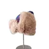Chapéu Lei Feng Quadrado Colorido de Pelúcia Estilo Coreano Quente para Mulheres, Chapéu de Tricô Espessado à Prova de Frio de Inverno, Chapéu Pulôver Casual Versátil