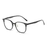 Nova Armação de Óculos Quadrada Versátil Estilo Coreano Anti-Luz Azul para Homens e Mulheres Fashionable Leve Transparente Armação Preta Pode Ser Adaptada com Lentes de Grau