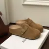 Sapatos Femininos Primavera Verão Novos Versáteis Confortáveis Casuais Slip-on Leves Modernos Tendência Sapatos Birkenstock Chinelos de Dedo Fechado Sandálias