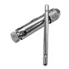 Llave para Macho de Mano M3-M12 Ratchet Ajustable Llave de Roscado Tipo T Llave Plana Manual Accesorios para Roscado Manual