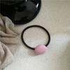 Nuevo color crema de principios de primavera linda banda para el pelo ovalada tipo guijarro, cuerda para el pelo de cuentas de colores, goma elástica básica para el pelo
