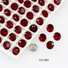Pedras Strass Coloridas Dongzhou Crystal 7mm com Fundo Pontudo Redondo, Pedras Strass de Vidro Brilhantes Acessórios para Brincos DIY, Pedras Strass Empilháveis para Decorações de Nail Art