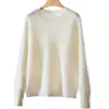 Suéter Casual de Lana Polar con Cuello Redondo para Mujer, Nuevo Otoño e Invierno, Suéter de Lana Holgado de Manga Larga