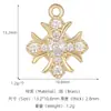 Colgante de Cruz Estilo Retro Chrome Hearts Colorido con Pedrería de Diamantes de Imitación Corazón Llave Llavero Accesorios para Joyería Hechos a Mano DIY Venta al por Mayor