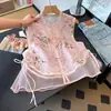 Garantía de Calidad, Reductor de Edad, Estilo Delgado de Verano, Chaleco de Nuevo Estilo Chino para Mujeres de Mediana Edad, Chaleco de Malla Retro de Gama Alta