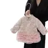 [Colección de Ropa de Felicitaciones de Año Nuevo en Stock] Ropa de Felicitaciones de Año Nuevo para Niñas, Vestidos Nuevos de Invierno para Bebés de Un Año, Nuevas Tendencias en Ropa de Estilo Chino