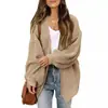 Amazon Comercio Exterior Cárdigan de Punto Grueso con Mangas de Linterna para Mujer Otoño/Invierno 2025 Nuevo Suéter de Punto Europeo y Americano Abrigo para Mujer Tendencia