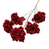 Flores artificiales rojas decoración de escena de boda ramo de flores falsas rosas hortensias flores de boda flores artificiales venta al por mayor