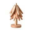 Estera de aislamiento térmico de madera maciza con forma de árbol de haya, creativa, para mesa de Navidad, posavasos para el hogar, para arena y maceta