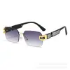 Gafas de Sol de Estilo Celebridad de Internet Sense Ins Sin Marco Recortadas Serie H Más Vendidas Moda Tendencia Gafas de Sol para Viaje