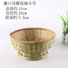 Cesta de produtos trançados de bambu artesanal produtos trançados de bambu decoração criativa casa pá de lixo bandeja pequena placa de bambu para casa redonda