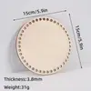 Lascas de Madeira Cortadas a Laser com Furos, Placa de Madeira, Tiras de Tecido, Cesta, Base de Madeira, Base de Madeira Crochê à Mão, Placa de Tecelagem DIY