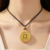 Collar con colgante de brújula de la fortuna estilo étnico para mujer, similar al que se vende en joyerías, nueva cadena para suéter de brújula vajra estilo chino