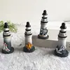 Promoción de Fábrica Mini Faro de Madera de 13 cm Viento Mediterráneo Artesanías de Joyería Adornos de Faro Marino Souvenirs