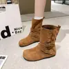 Venta Caliente Estilo Maillard Otoño 2026 Nuevas Llegadas Aumento de Altura Interior Suela Gruesa Botas Birkenstock para Mujer Con Terciopelo Adentro Botines Cortos