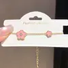 Pulseira Pingente Flor de Zircônia Banhada a Ouro Real, Pulseira Simples de Moda Vintage, Joia de Luxo Leve de Alta Qualidade para Mulheres
