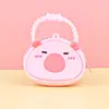 Porta-moedas de silicone fofo de desenho animado mini carteira bolsa para guardar fones de ouvido chaveiro pingente de menina decoração de mochila
