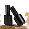 Frasco de Esmalte à Prova de Luz Negra 15ml Frasco de Esmalte Vazio Portátil Redondo Marrom Frasco de Embalagem de Vidro para Óleo de Cuidado com as Unhas