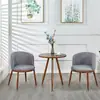 Juego de Mesa y Sillas de Negociación Imitación Madera Maciza Nórdica, Sillas Modernas Minimalistas, Mesa Redonda Creativa para Ocio, Sillas de Comedor para Cafetería y Tienda de Té de Leche
