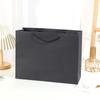 Saco de presente preto de alta qualidade simples elegante bolsa de compras retro leve de luxo saco de papel de embalagem de roupas