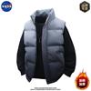 Chaleco de Trabajo de Alta Calidad Marca Nasa con Cuello Alto de Algodón para Hombre, Invierno Cálido y Versátil, Chaleco Chaqueta sin Mangas de Color Puro