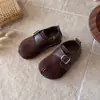 Zapatos para Niña Estampado de Leopardo con Reposapiés Cómodo Retro 2026 Otoño Nuevo Birkenstock Casual para el Trabajo Suela Suave Ligeros Zapatos de Piel para Niños