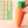 Borradores gigantes de frutas con forma de zanahoria y fresa para estudiantes de primaria y niños, borradores de lápiz de bajo residuo