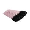 Venta al por mayor de fábrica 50 piezas/paquete cepillo desechable para pestañas con varilla de cristal cepillo espiral sólido rizador de pestañas cepillo para cejas pincel de maquillaje