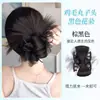 Coque de cabelo com padrão de flor de tinta, coque fofo, vibe preguiçosa, prendedor de garra para coque baixo, em estoque para entrega imediata