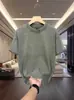 Camiseta de Algodón Lavado de Manga Corta American High Street para Hombre Verano Suelta Trendy Marca Casual Pareja Top Manga Tres Cuartos