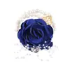 Set de 6 Piezas de Suministro Transfronterizo Europeo y Americano Novio y Novia Boda Hoja de Oro con Cuentas Muñequera y Ramillete Fabricante Venta al por Mayor Stock Disponible