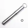 Lixeira Portátil à Prova d'Água de Aço Inoxidável Mini Cartucho de Palito para Exterior para Idosos Frasco de Remédio Pequeno Portátil Lixeira Criativa Selada