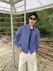 Camisa de Manga Larga a Cuadros con Empalme de Corbata Falsa de Dos Piezas para Hombre Primavera y Verano 2025 Estilo Retro Americano Suelta Old Money
