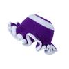 Chapéu de crochê plissado novo para primavera, outono, inverno, transfronteiriço, touca de lã com renda para adulto, chapéu de pescador com babados, chapéu de pescador