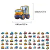 56 Novos Adesivos Cartoon Transfronteiriços para Veículos de Engenharia Civil, Materiais Decorativos Criativos e Personalizados para Crianças, Adesivos à Prova d'Água