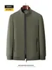 Nueva Chaqueta Casual de Negocios para Hombre Otoño 2026 para Padres de Mediana Edad y Mayores, Top Moderno con Cuello Alto