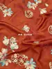 Pintura de Magnolia Estilo Chino Elegante Tela Floral tipo Brocado Song, Tela Jacquard de Alta Calidad para Chalecos Hanfu Qipao Chinos Nuevos