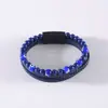 Pulsera Retro de Ojo de Diablo Multicapa para Hombre Transfronteriza Tejida a Mano Punk Acero Inoxidable Magnético Lapislázuli Ojo de Tigre