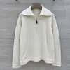 Ropa de punto para mujer BORBOTIE, nueva colección primavera/otoño 2026, estilo LP old-money, moderno top de cachemira con media cremallera