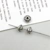 1 novo pingente de conta redonda com pequeno furo, banhado a liga, estilo retrô, pingente para joias DIY caseiras, material acessório