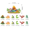 Banderines Temáticos de Dinosaurios de Dibujos Animados Transfronterizos, Decoraciones para Fiestas de Cumpleaños Infantiles, Banderines de Cumpleaños de Papel de Dinosaurios del Bosque